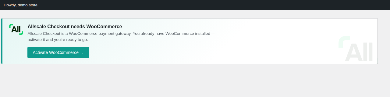 WooCommerce required notice
